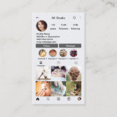 Cartes de visite Instagram, Influenceur, Esthétiqu (Devant)