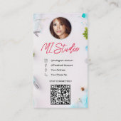 Cartes de visite Instagram, Influenceur, Esthétiqu (Dos)