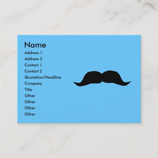 Cartes de visite instantanés de Moustache (Devant)
