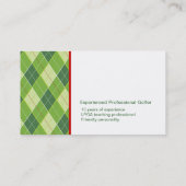 cartes de visite instructeurs de golf (Dos)