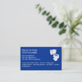 Cartes de visite intelligents simples de plombier (Debout devant)