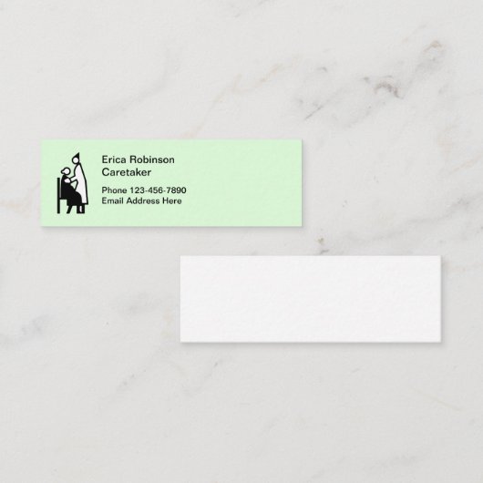 Cartes de visite intérimaires simples (Devant / Derrière)