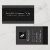 Cartes de visite investisseurs (Devant / Derrière)