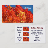 Cartes de visite iRetired Aimant la vie S'amuser (Devant / Derrière)