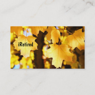 Cartes de visite iRetired Amour de la vie Feuilles