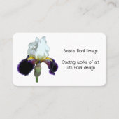 Cartes de visite Iris Violet et Blanc (Devant)