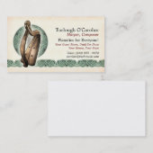 Cartes de visite irlandais d'harpe, style 1, (Devant / Derrière)