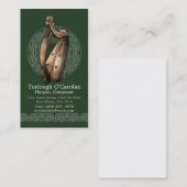Cartes de visite irlandais d'harpe, style 2, (Devant / Derrière)
