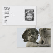 Cartes de visite italiens romantiques d'ange de la (Devant / Derrière)
