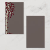 Cartes de visite jaunes gris d'arbre d'Aspen (Devant / Derrière)