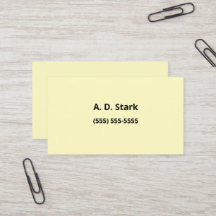 Cartes de visite Jaunes Solides