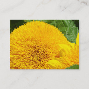 Cartes de visite jaunes tournesols personnalisées