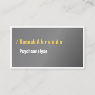 Cartes de visite jaunes typo