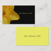Cartes de visite jonquille jaune (Devant / Derrière)