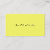 Cartes de visite jonquille jaune (Dos)