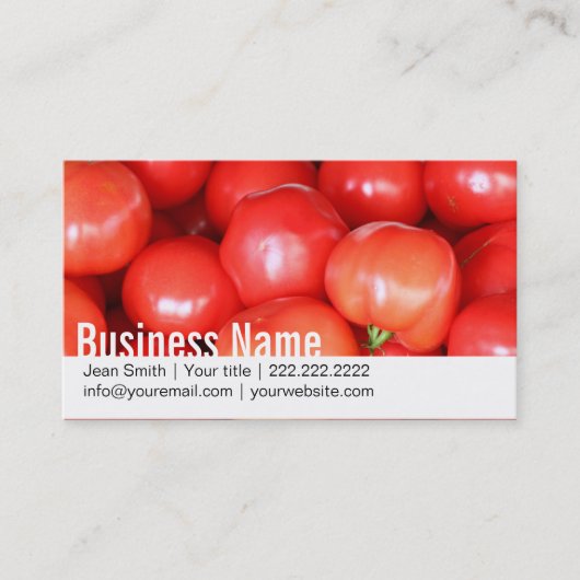 Cartes de visite juteux frais de tomates (Devant)