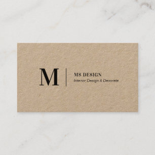 Cartes de visite kraft minimalistes modernes simpl