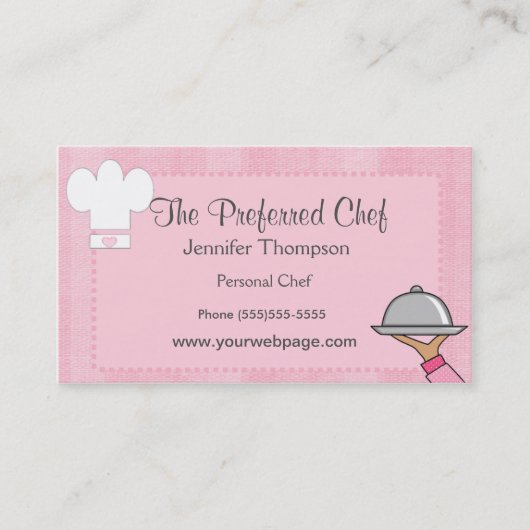 Cartes de visite Lady Chef (Devant)
