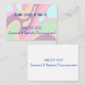 Cartes de visite, Lady Pastel Nettoyante (Devant / Derrière)