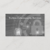 Cartes de visite latéraux doubles Cybersécurité (Devant)