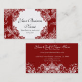 Cartes de visite - le baroque floral de remous de (Devant / Derrière)