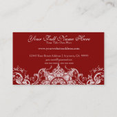 Cartes de visite - le baroque floral de remous de (Dos)