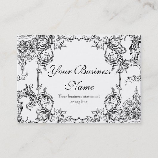 Cartes de visite - le baroque floral de remous de (Devant)