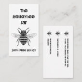 Cartes de visite - Le pot d'abeille à miel (Devant / Derrière)