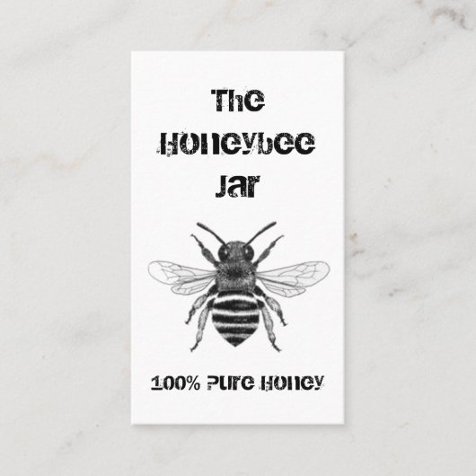 Cartes de visite - Le pot d'abeille à miel (Devant)