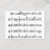 Cartes de visite, Leçons de piano Cartes de visite (Dos)