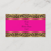 Cartes de visite léopards roses chauds (Dos)