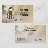 Cartes de visite libres de nettoyage de tapis (Devant / Derrière)
