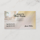 Cartes de visite libres de nettoyage de tapis (Dos)