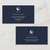 Cartes de visite Lien de code QR pour les avis Goo (Devant / Derrière)