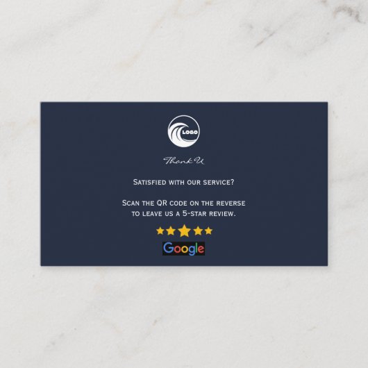 Cartes de visite Lien de code QR pour les avis Goo (Devant)