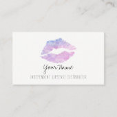 Cartes de visite lilas d'aquarelle (Devant)