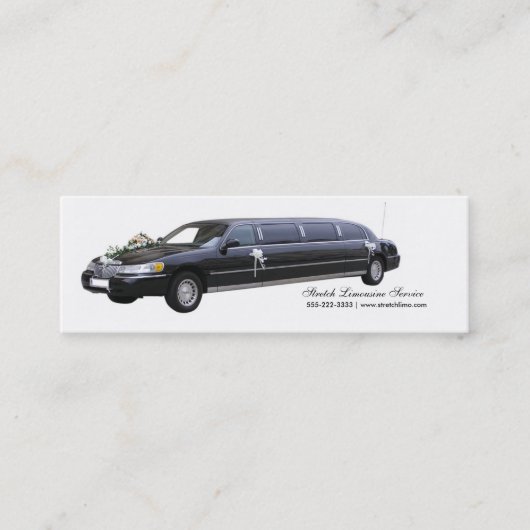 Cartes de visite limousine Limo noir (Devant)