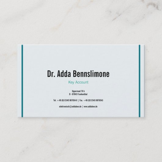 Cartes de visite Lines (Devant)