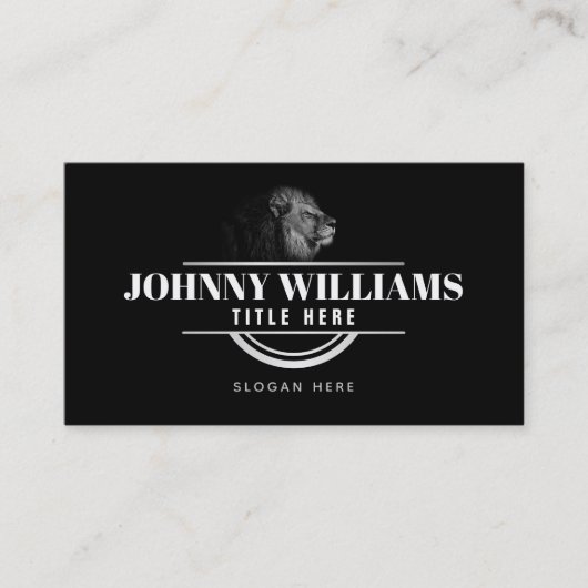 Cartes de visite Lion personnalisables (Devant)