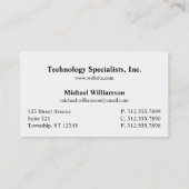 Cartes de visite lisses pourpres de technologie de (Dos)