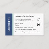 Cartes de visite Locksmith (Devant)