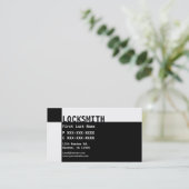 Cartes de visite Locksmith noir blanc (Debout devant)