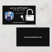 Cartes de visite Locksmith professionnels simples (Devant / Derrière)