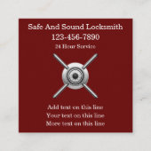 Cartes de visite Locksmith uniques (Devant)