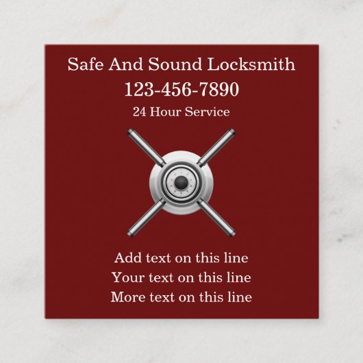 Cartes de visite Locksmith uniques (Devant)