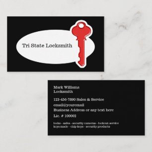 Cartes de visite Locksmith uniques et modernes