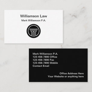 Cartes de visite Logo du cabinet d'avocat