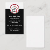 Cartes de visite Logo Modern Handyman (Devant / Derrière)
