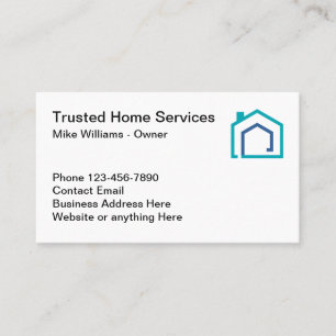Cartes de visite Logo Services de Maison Modernes