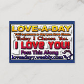Cartes de visite Love-a-Day (Dos)
